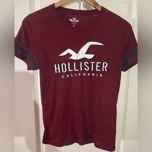 Y2k Hollister Burgundy Short Sleeve Tee